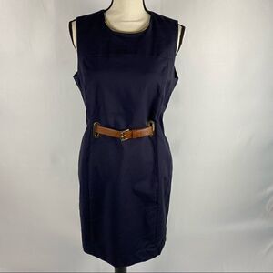 Michael Michael Kors Deep Blue Dress with Belt Size 14